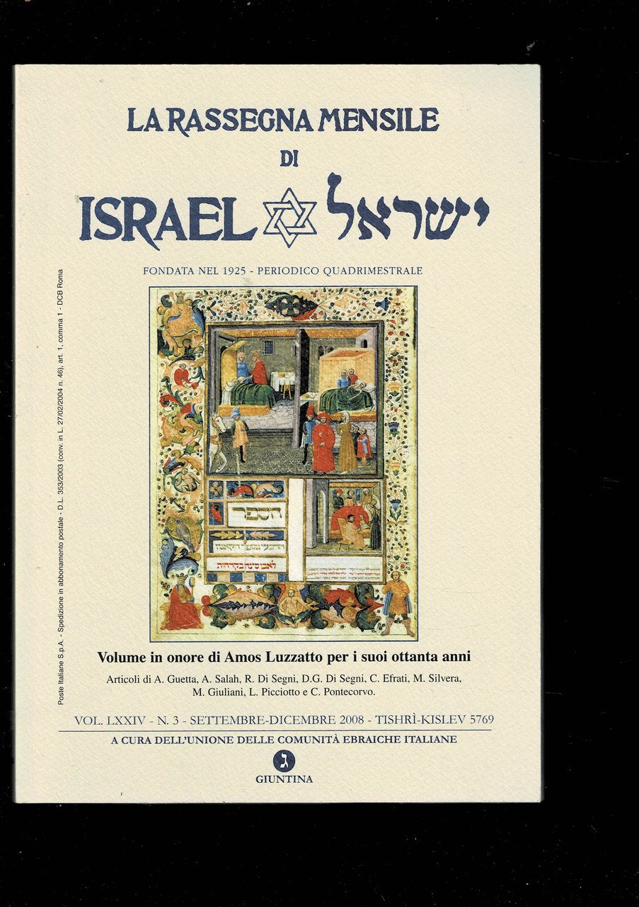La Rassegna mensile di Israel. Volume in onore di Amos …