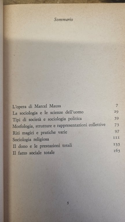 La sociologia di Mauss.