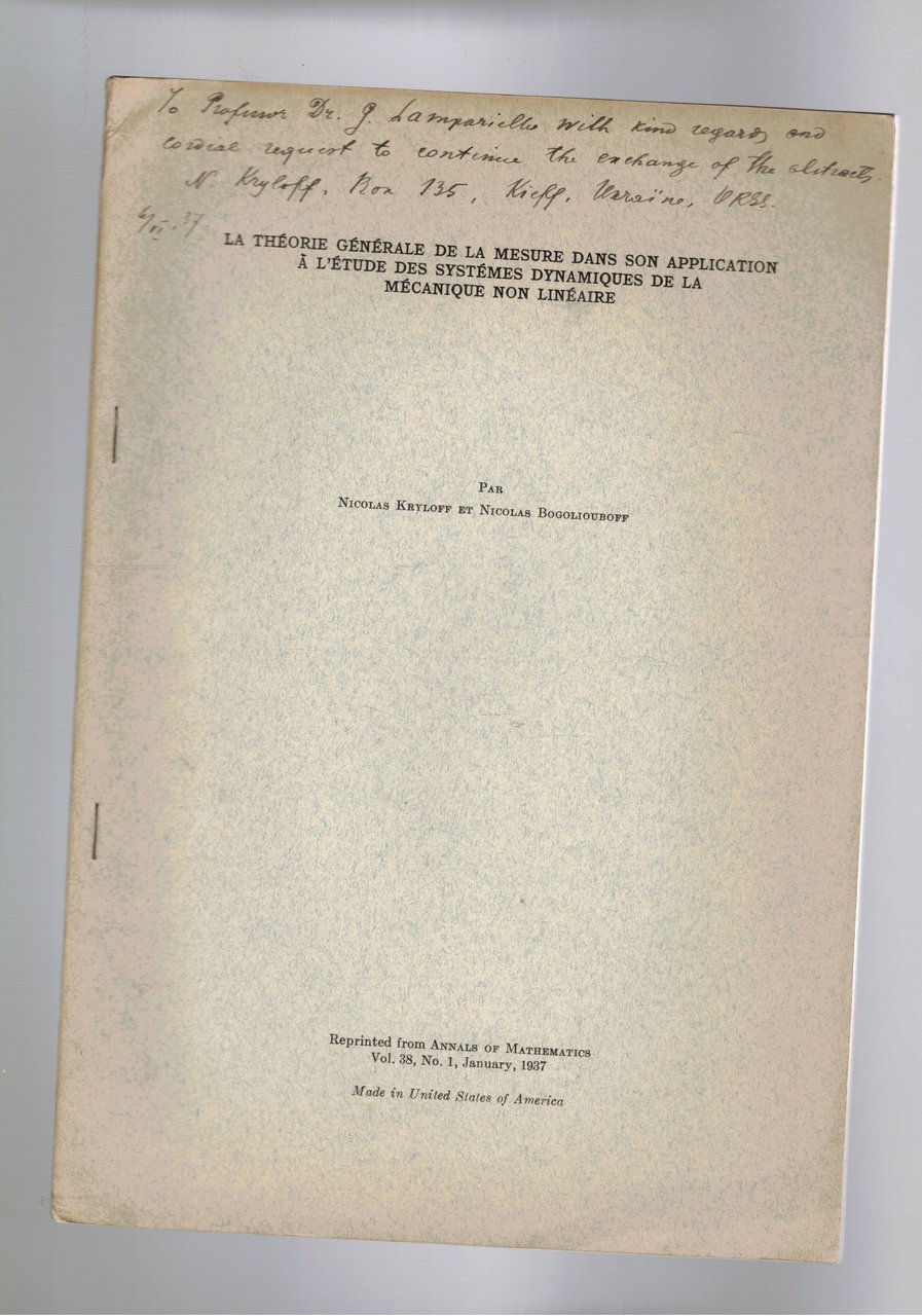 La theorie generale de la mesure dans son applications a …