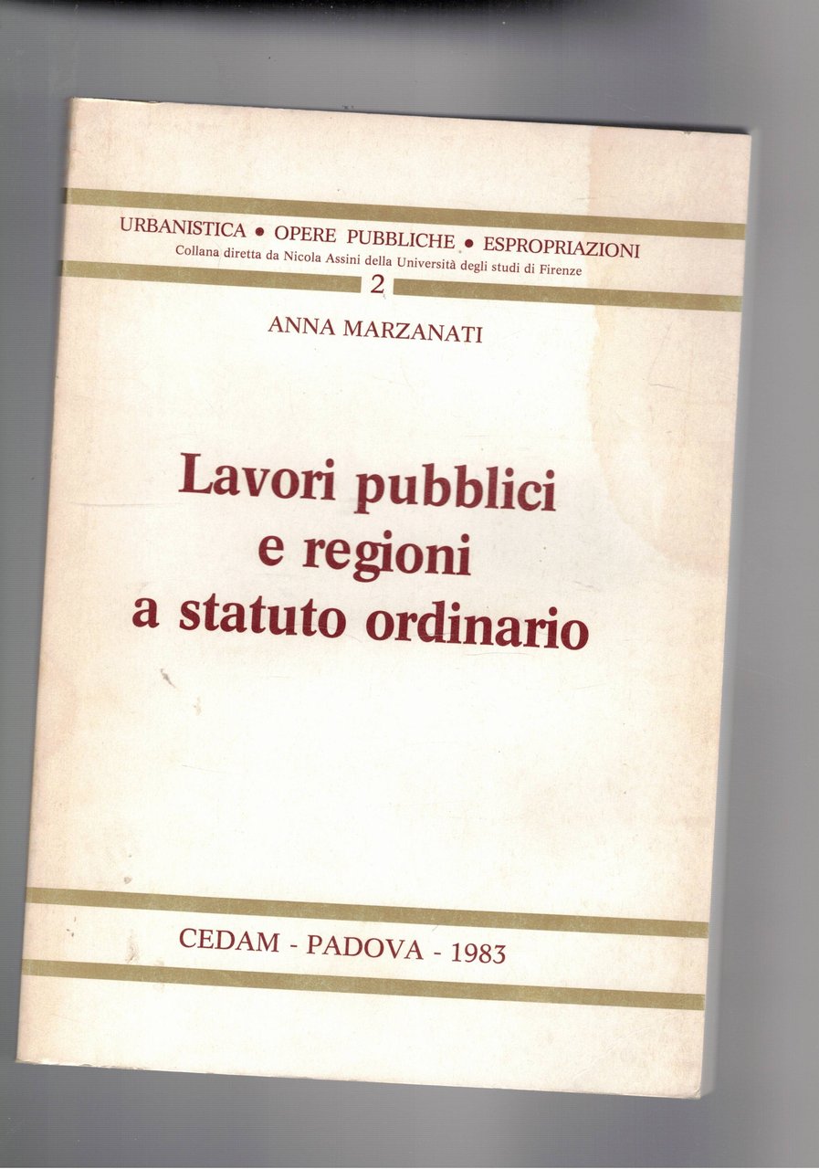 Lavori pubblici e regioni a statuto ordinario.