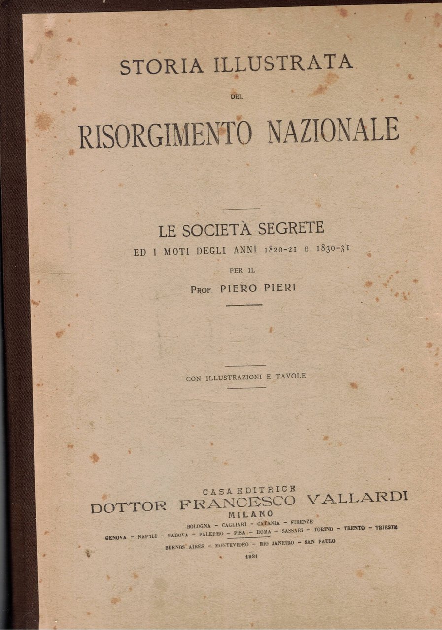 Le società segrete ed i moti degli anni 1820-21 e …