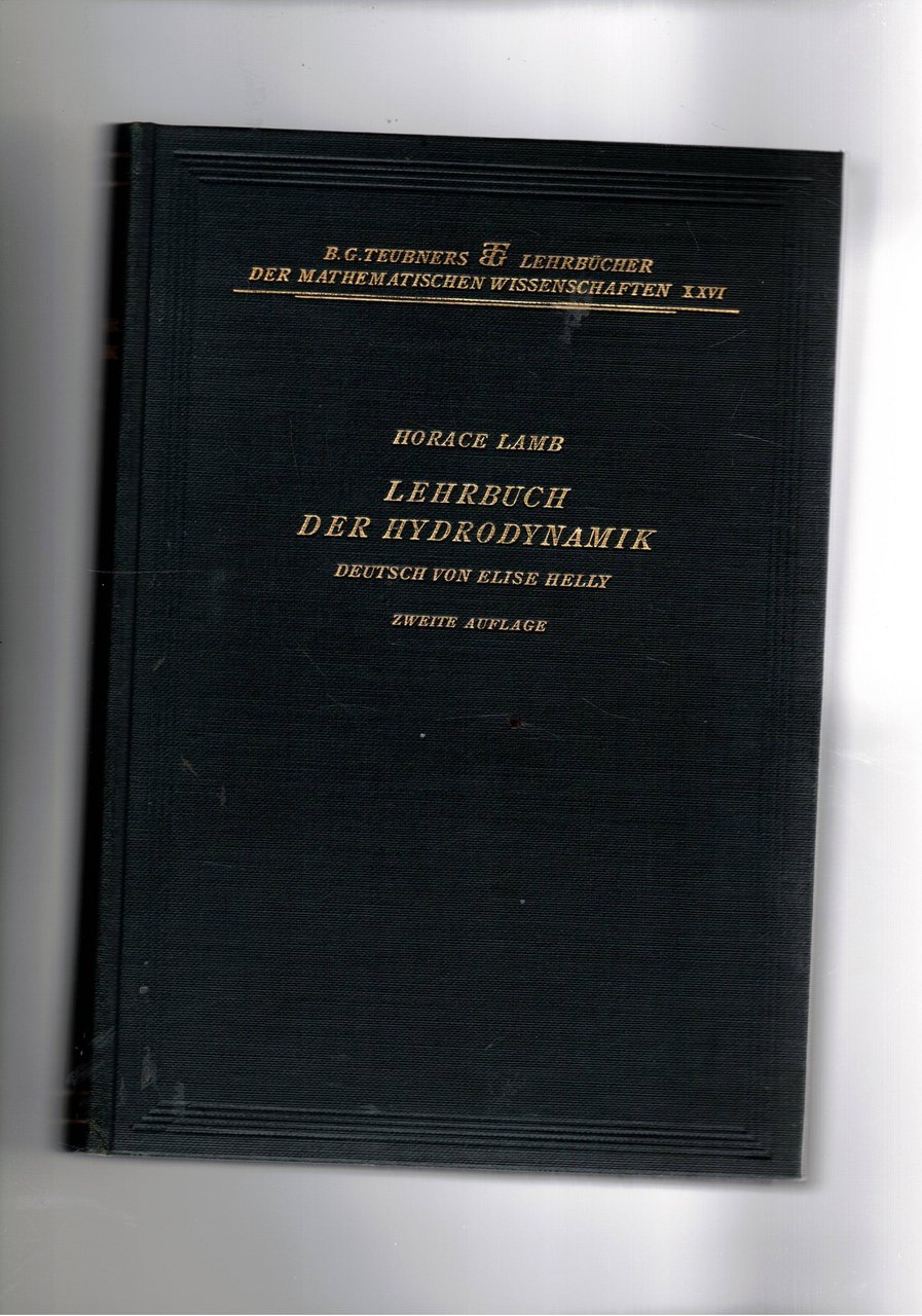 Lehrbuch der Hydrodynamik. Deutsche von Elise Helly. 2 a edizione.