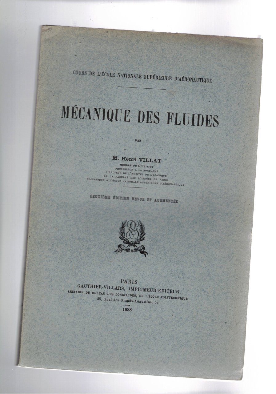 Mécanique des fluides. Cours de l'école nationale superieure d'aéronautique. Deuxieme … | Immagine principale