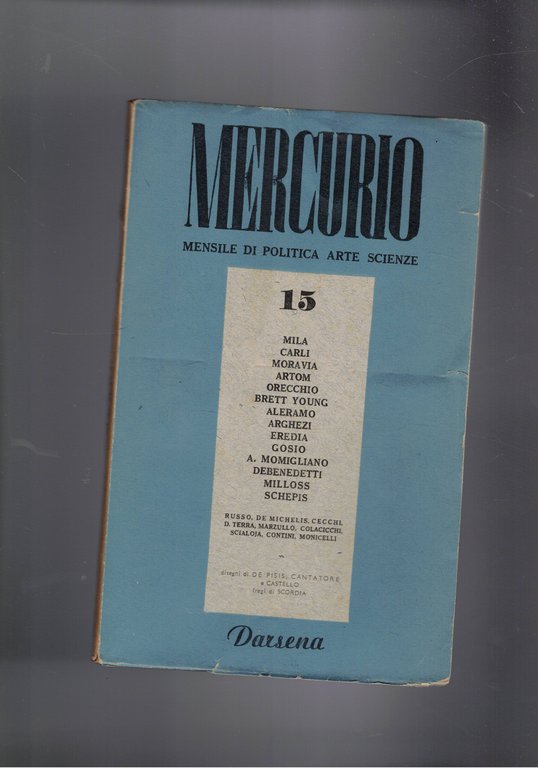 Mercurio, mensile di politica arte scienze anno II° n° 12 …