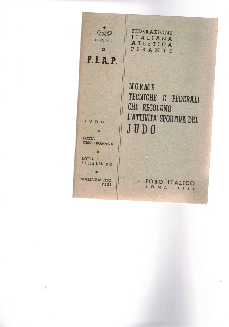 Norme tecniche e federali che regolano l'attività sportiva del judo.