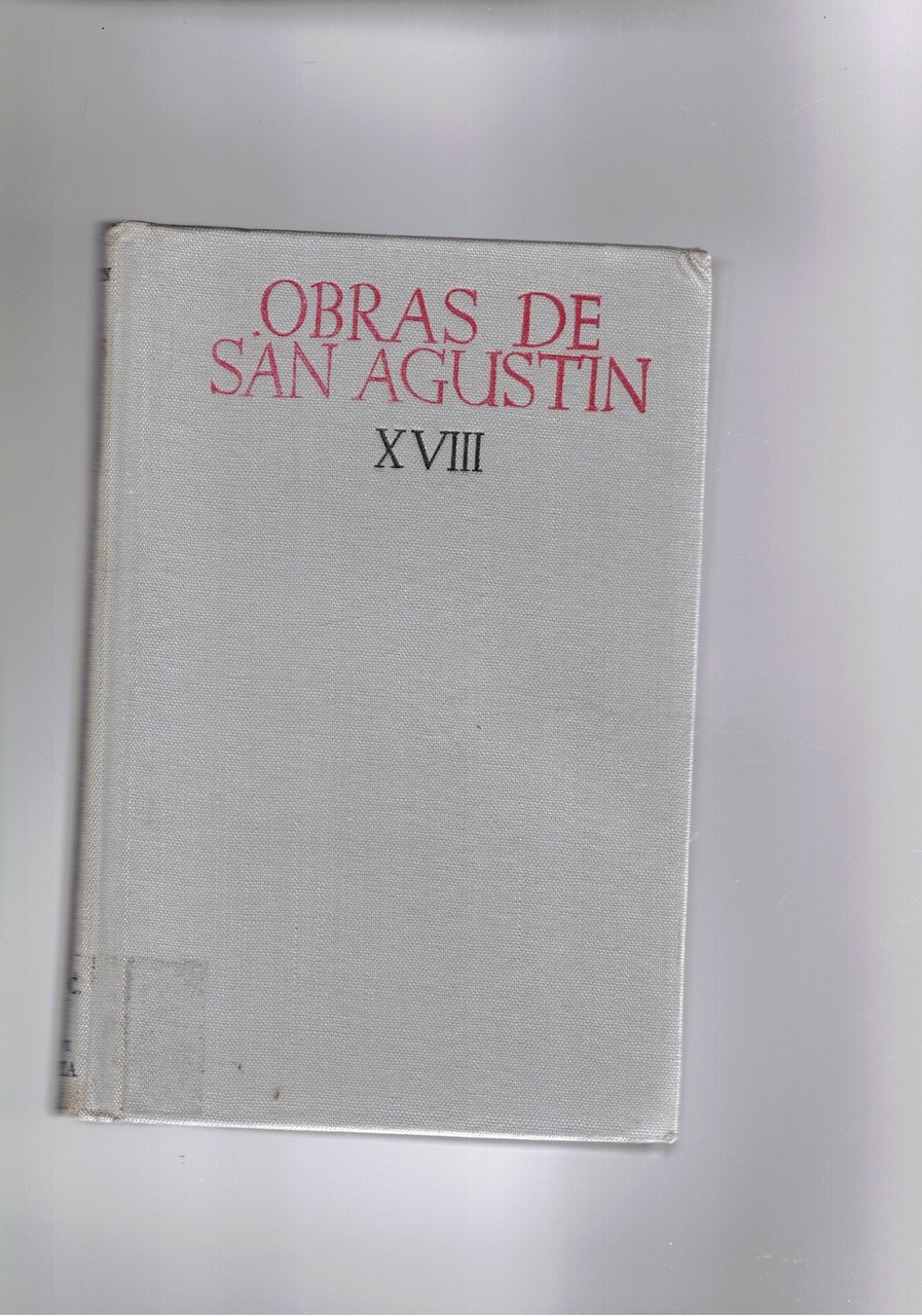 Obras de San Agustin en edicion bilingue tomo XVIII (ultimo). … | Immagine principale