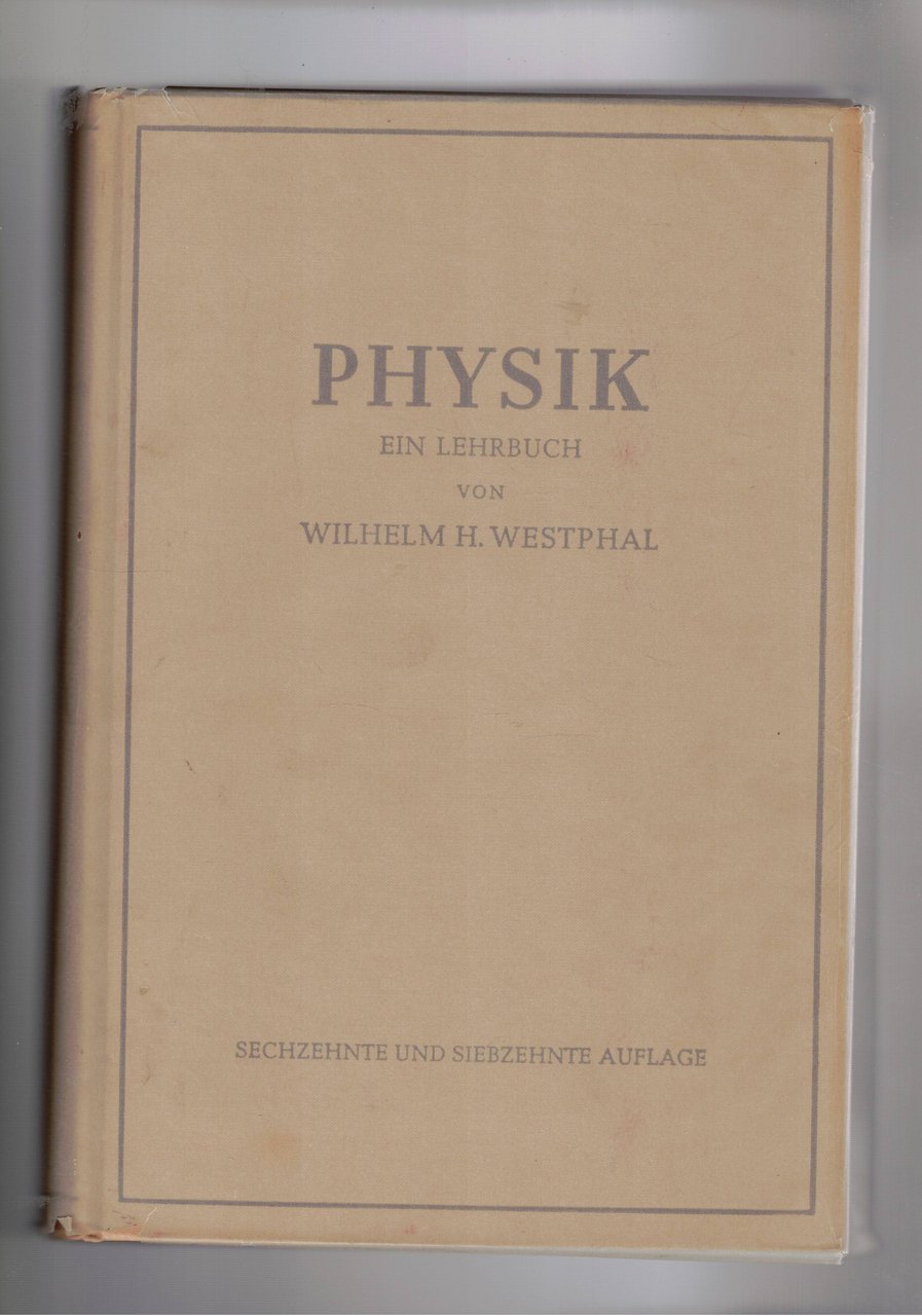 Physik ein Lehrbuch.