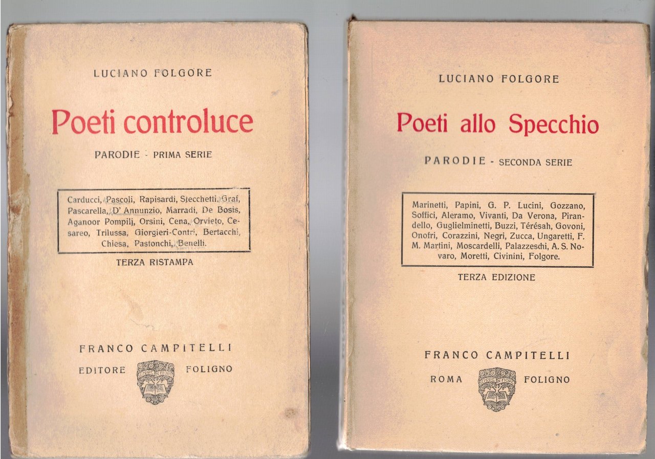 Poeti controluce: parodie prima serie segue dello stessso Poeti allo …