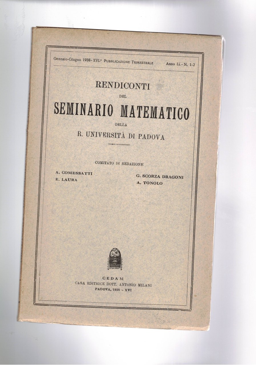 Rendiconti del seminario matematico della R. Università di Padova gen-giu. …