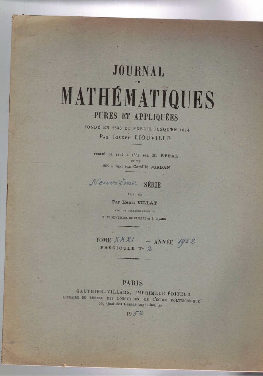Sur l'approximation des fonctions continues. Estratto da Journal de mathematiques …