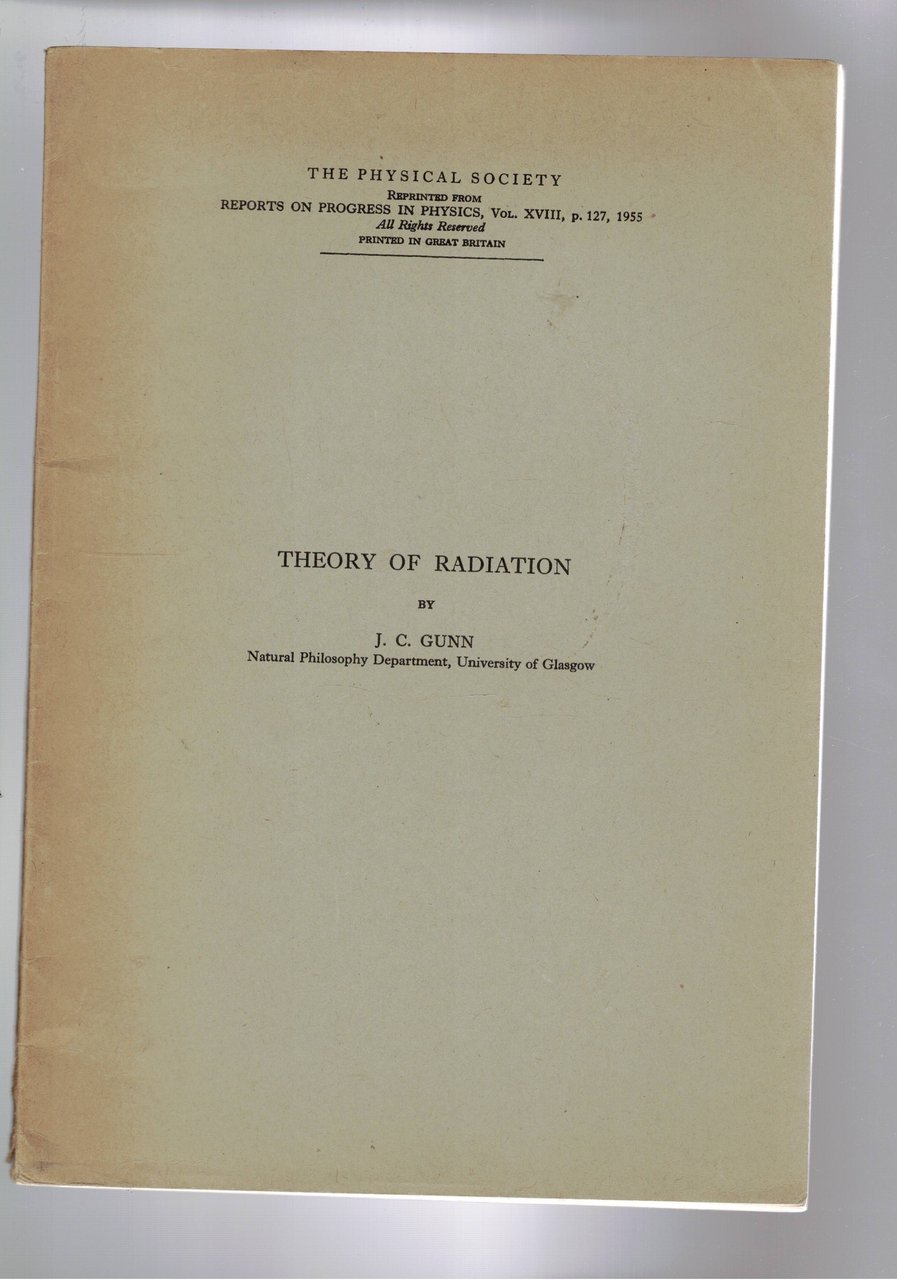 Theory of Radiation. Estratto.
