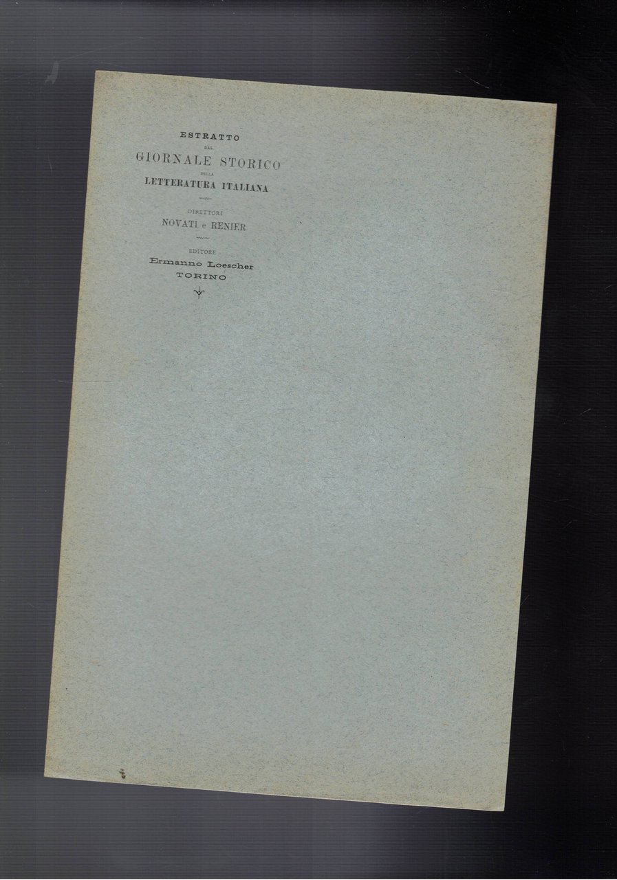Thomas III° de Saluces. etudes historique et litteraire. Estratto.