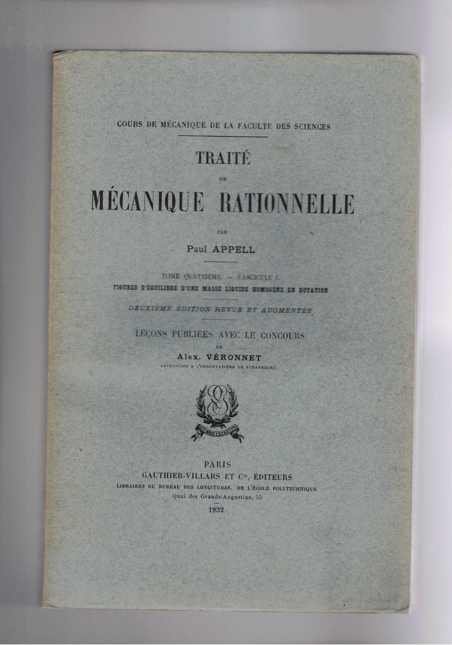 Traité de mécanique rationnelle. Tome Cinque in sei volumi il …