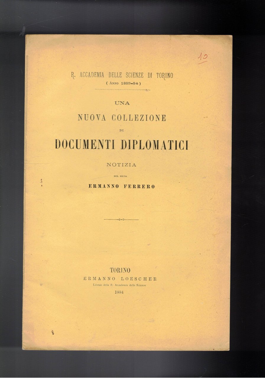 Una nuova collezione di document i diplomatici. Estratto.