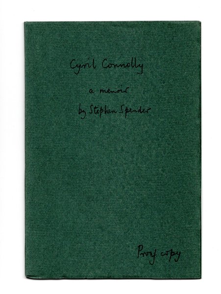 Cyril Connolly. A memoir by Stephen Spender