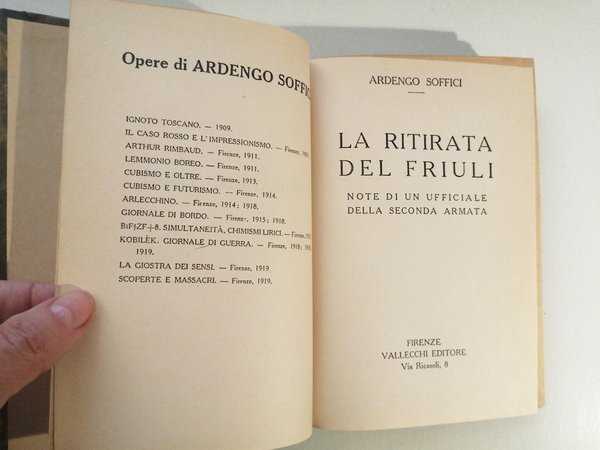 La ritirata del Friuli. Note di un ufficiale della Seconsa …