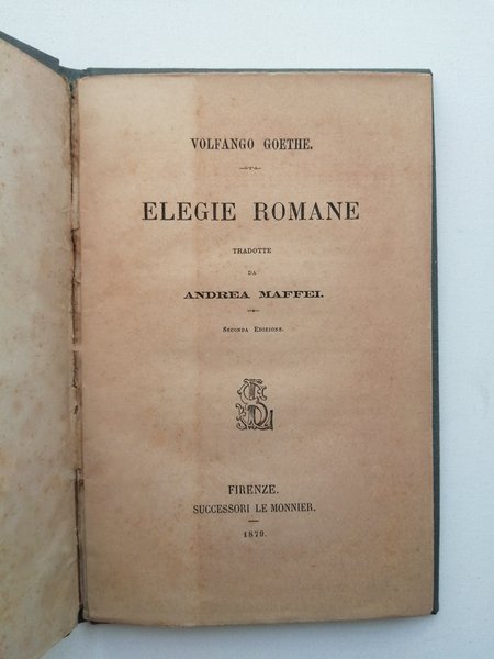 Elegie Romane tradotte da Andrea Maffei