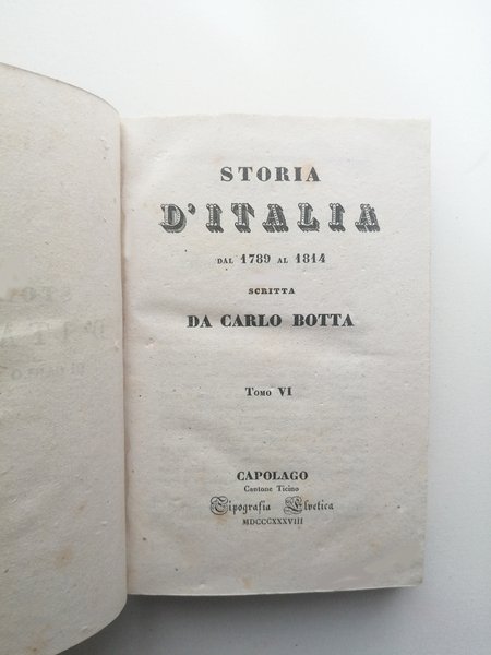 Storia d Italia dal 1789 al 1814. TOMO 2 / …