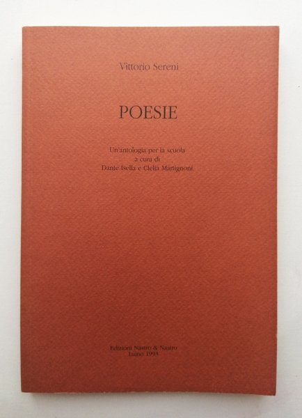 Poesie. Un antologia per la scuola a cura di Dante …