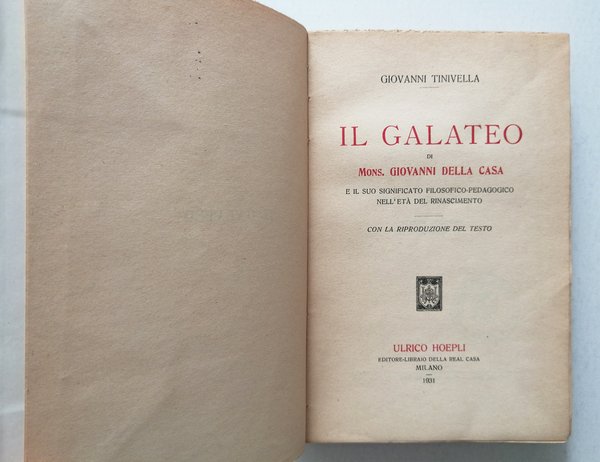 Galateo ovvero de costumi