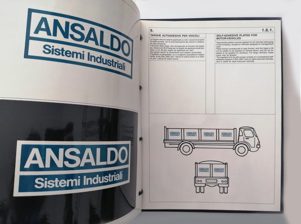 Bibbia dell'immagine coordinata Ansaldo. Graphic System Guide for ansaldo. Graphic …