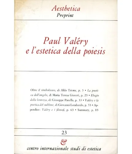 Paul Valery e l'estetica della poiesis. | Immagine principale