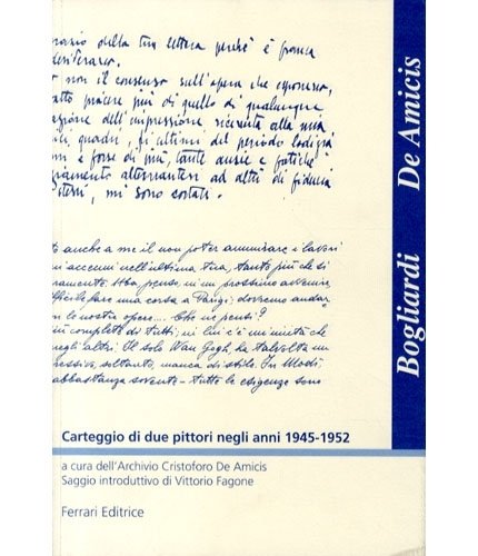 Bogliardi - De Amicis. Carteggio di due pittori negli anni …