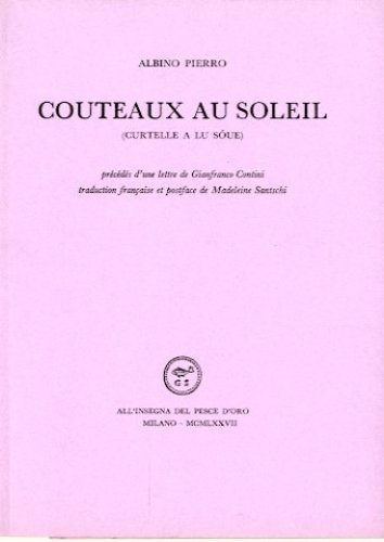 Couteaux au soleil. (Courtelle a lu soue)