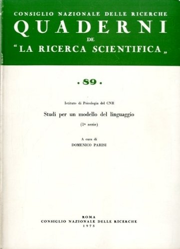 Studi per un modello del linguaggio - Prima serie.