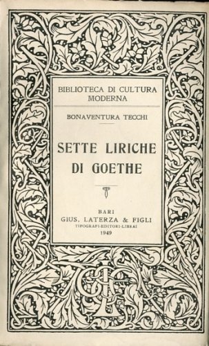 Sette liriche di Goethe.