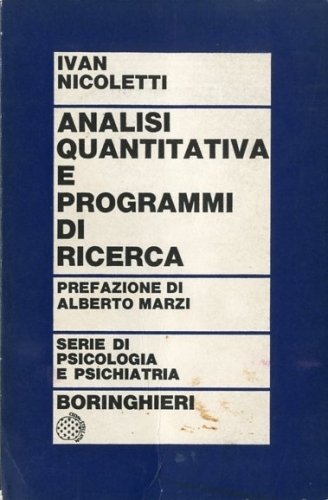Analisi quantitativa e programmi di ricerca.