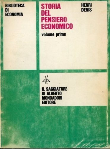 Storia del pensiero economico.