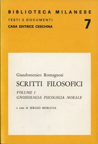 Scritti filosofici .