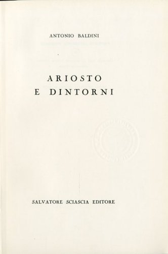 Ariosto e dintorni.