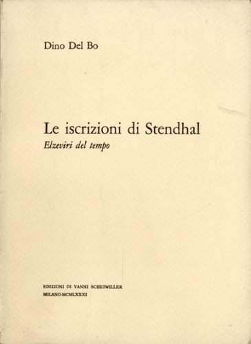 Le iscrizioni di Stendhal.