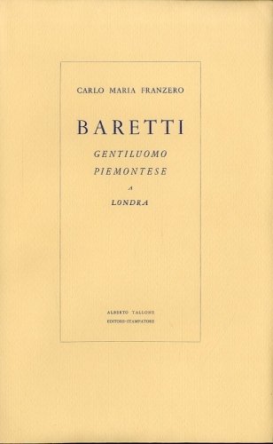 Baretti gentiluomo piemontese.