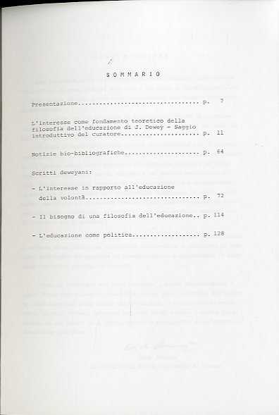 John Dewey e la pedagogia dell'interesse.