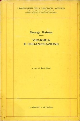 Memoria e organizzazione.