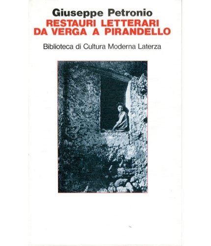 Restauri letterari da Verga a Pirandello.