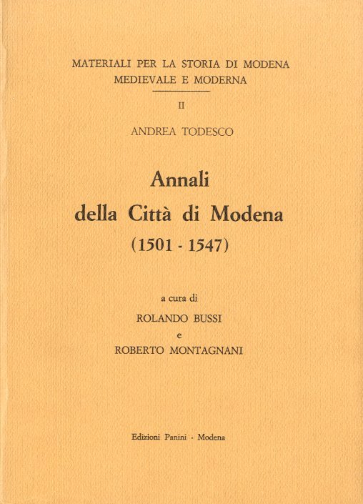 Annali della Citta' di Modena (1501 - 1547).