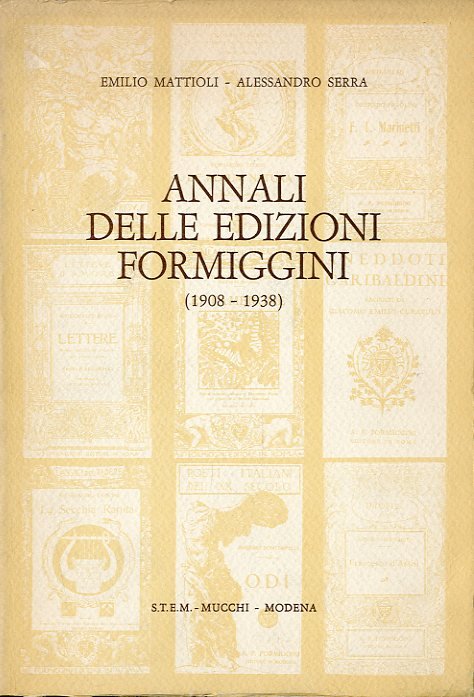 Annali delle Edizioni Formiggini (1908 - 1938).