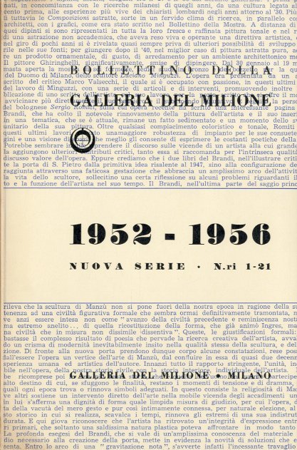 Bollettino della Galleria Il Milione - Nuova serie 1952/1964. | Immagine principale
