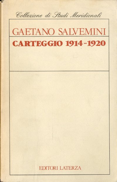 Carteggio 1914-1920.