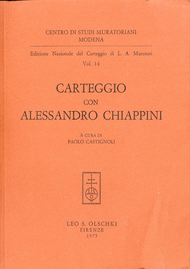 Carteggio con Alessandro Chiappini.