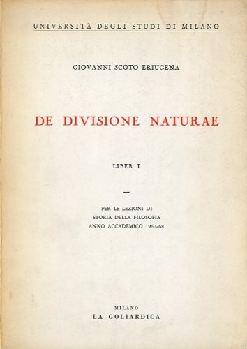 De divisione naturae. Liber 1.