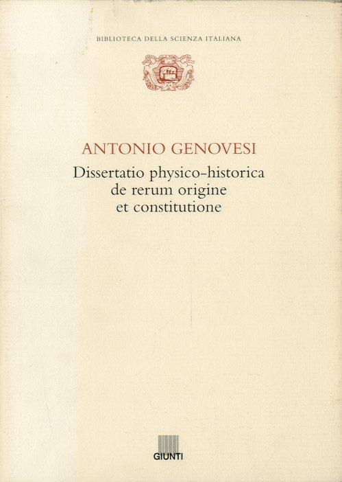 Dissertatio physico-historica de rerum origine et constitutione.