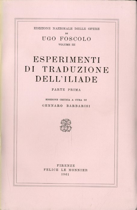 Esperimenti di traduzione dell'Iliade.