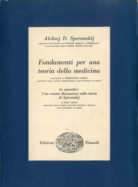 Fondamenti per una teoria della medicina.