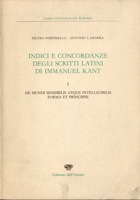 Indici e concordanze degli scritti latini di Immanuel Kant.