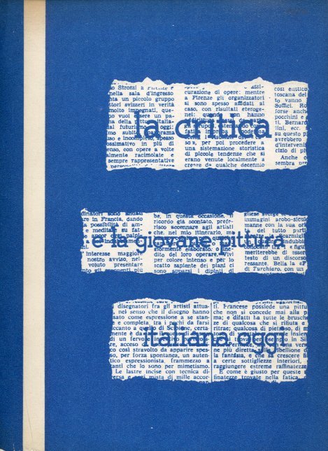 La critica e la giovane pittura italiana oggi.